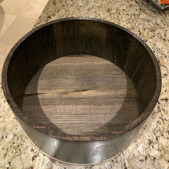 PRESIDENTS CHOICE Wood Brown Large Salad Fruit Round Bowl Kitchen Home Decor - Picture 9 of 16